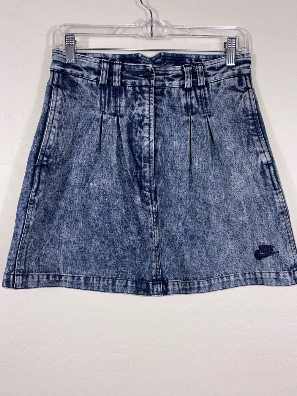 Vintage Nike Andre Agassi Challenge Court Acid Wash Denim Mini‎ Skirt 90’s Y2K S - Picture 2 of 7